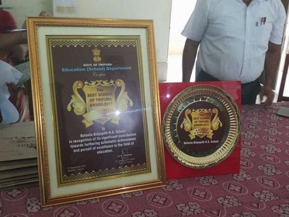  Belonia Vidyapith HS School receives best school award 